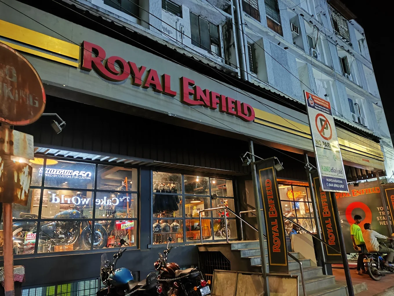 Velavan Motorcycles Royal Enfield showroom Greams Road Chennai outside view